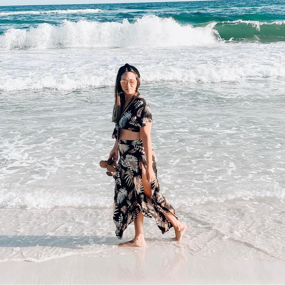 Palm tree pant set